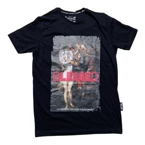 Black graphic tee Sz M blessed brand